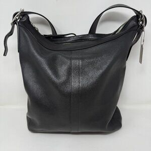 Coach Vintage Slim Legacy Slim Hobo Bag Black Leather Crossbody 9177 Handbag